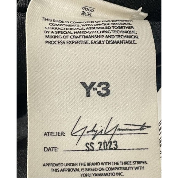 $600 Adidas Y-3 ITOGO Black/Cream White Shoes YOHJI YAMAMOTO ID6841 Men\'s Size 6 main image 6